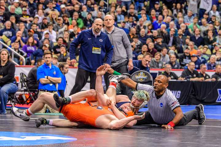 Bo Nickal Wins by Fall in the 2019 NCAA Semi-Finals